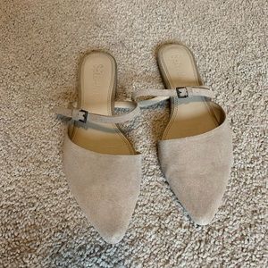 Women’s Splendid tan leather mules sz 8